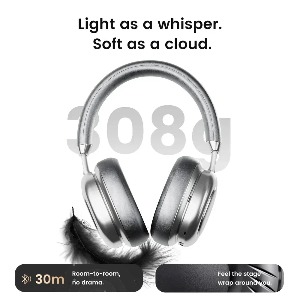 VWS (VISUAL WEARABLE STEREO) Kabellose Over-Ear-Kopfhörer mit Noise-Cancelling und OLED-Touchscreen