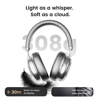 VWS (VISUAL WEARABLE STEREO) Kabellose Over-Ear-Kopfhörer mit Noise-Cancelling und OLED-Touchscreen
