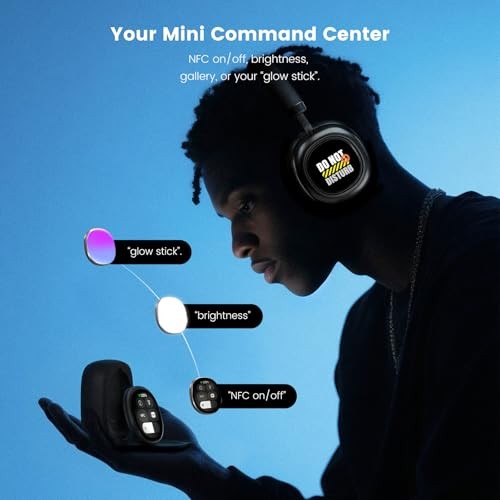 VWS (VISUAL WEARABLE STEREO) Kabellose Over-Ear-Kopfhörer mit Noise-Cancelling und OLED-Touchscreen